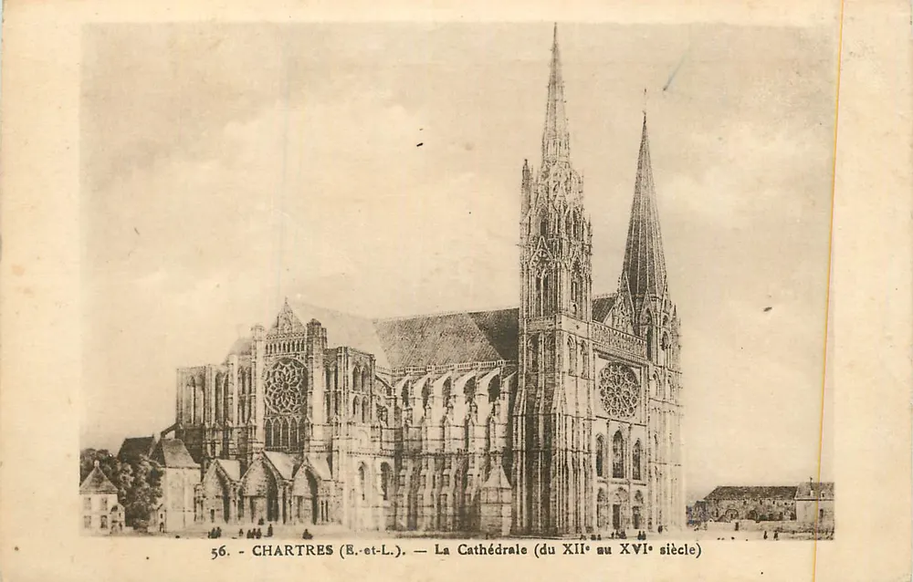Chartres (E.-et-L.) — Die Kathedrale (von dem 12. bis 16. Jahrhundert) — G. Foucault, Dreux - Vorderseite