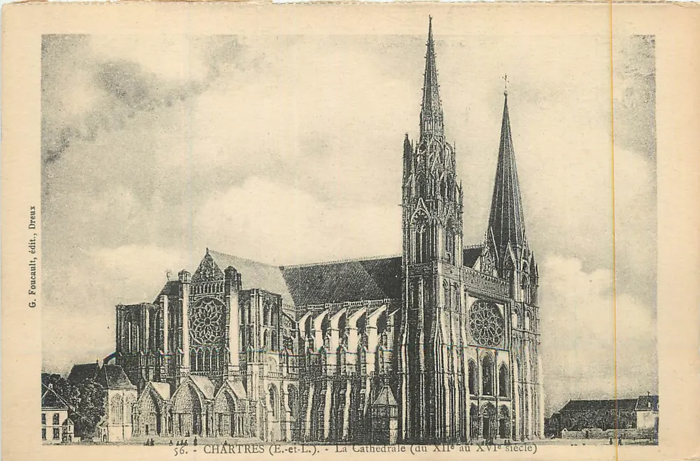 Chartres (E-et-L.) - Die Kathedrale (von dem 12. bis 16. Jahrhundert) — G. Fouteault, Dreux, Nr. 56 - Vorderseite