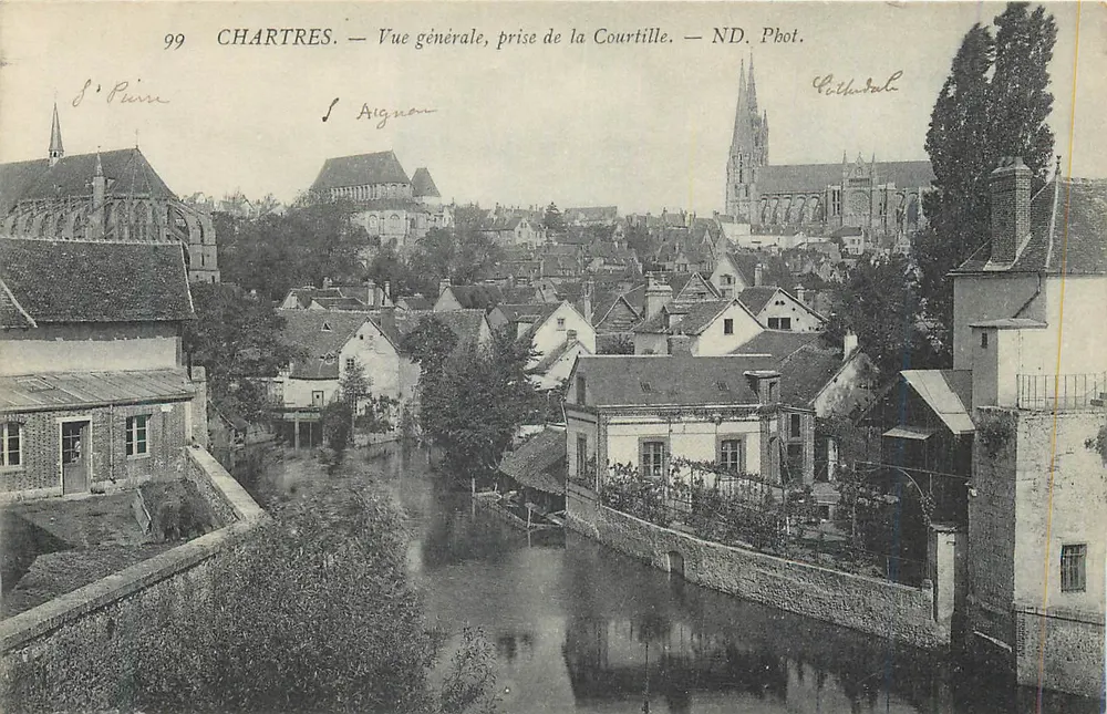 Chartres — Allgemeiner Blick, aus der Courtille — ND. Phot. - Vorderseite