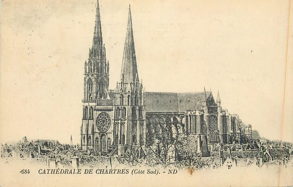 Catedral de Chartres — Lado Sul — ND - Frente