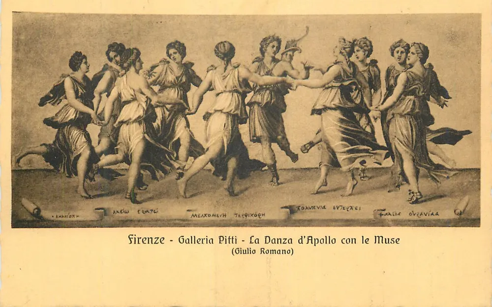 Florenz - Galleria Pitti - Die Tanz der Apollo mit den Muses (Giulio Romano) - Vorderseite