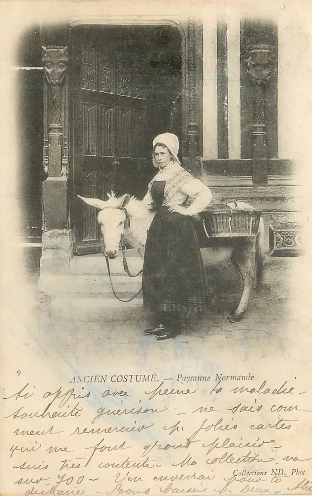 Bäuerin aus der Normandie — Traditionelles Kleid — Sammlung ND. Phot - Vorderseite