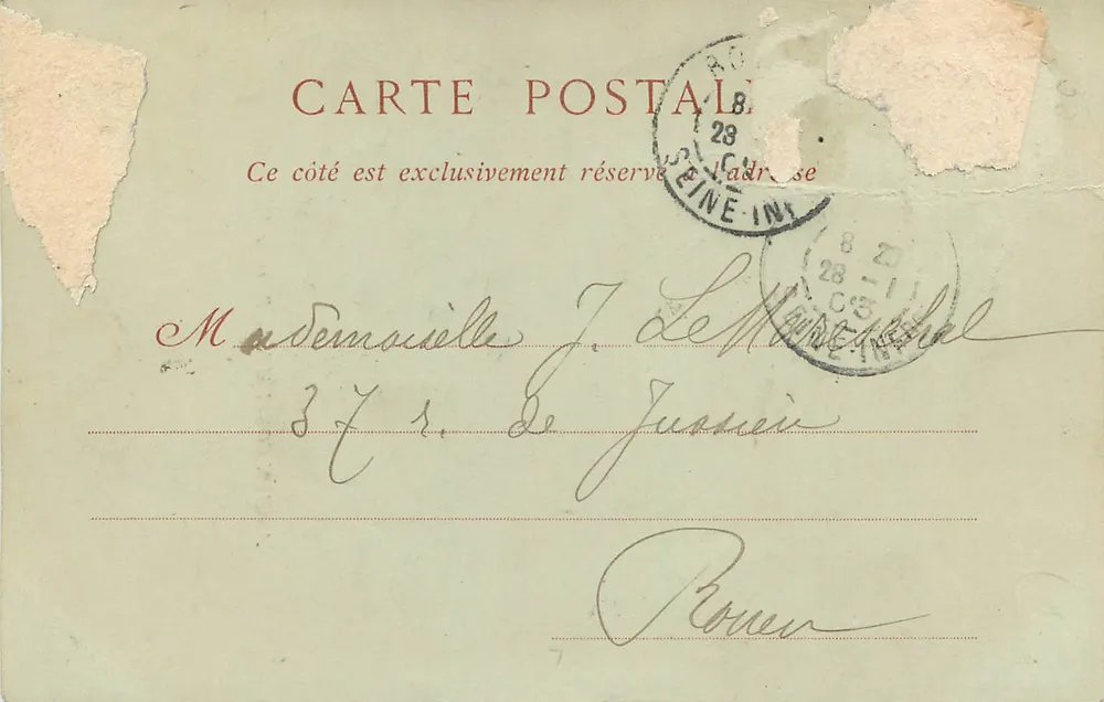 Bäuerin aus der Normandie — Traditionelles Kleid — Sammlung ND. Phot - Rückseite