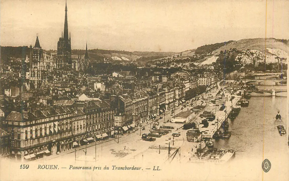 Rouen — Panorama tirado do Transbordeur — LL. N° 159 - Frente