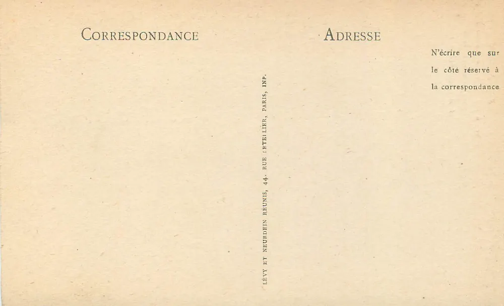 Tour où fut enfermée Jeanne d'Arc — Rouen — Éditeur : Levé et Neurdein Réunis, Paris - Verso