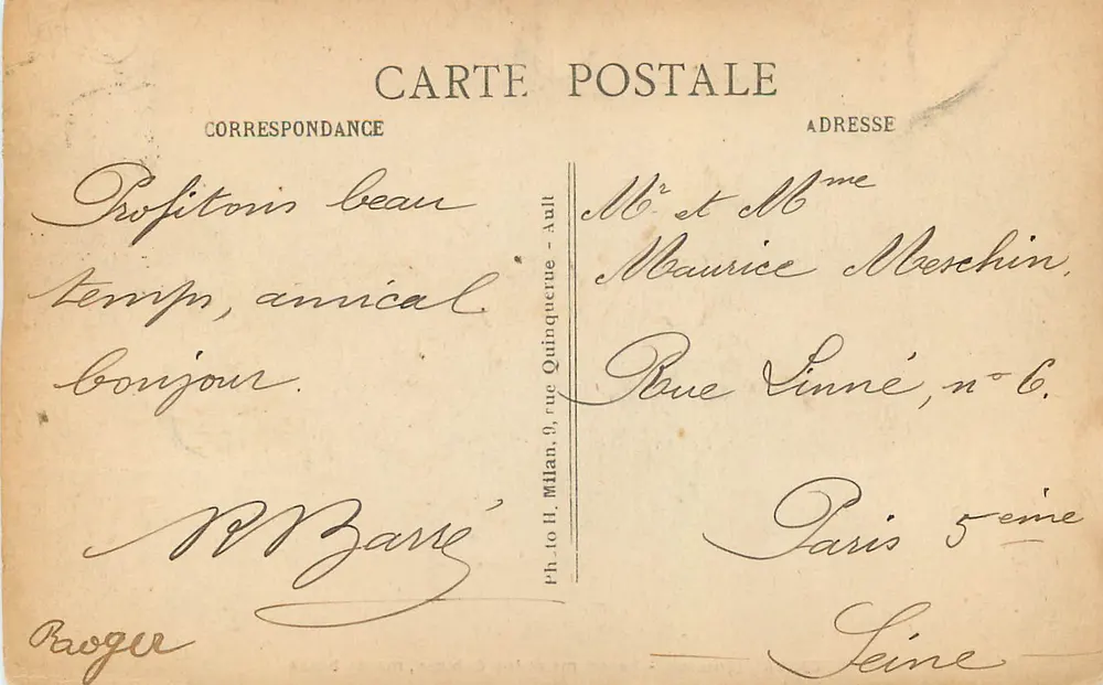 Onival (Somme) - Panorama and the Cabins, Low Tide — International Colonial Exhibition of Paris 1931 - Back