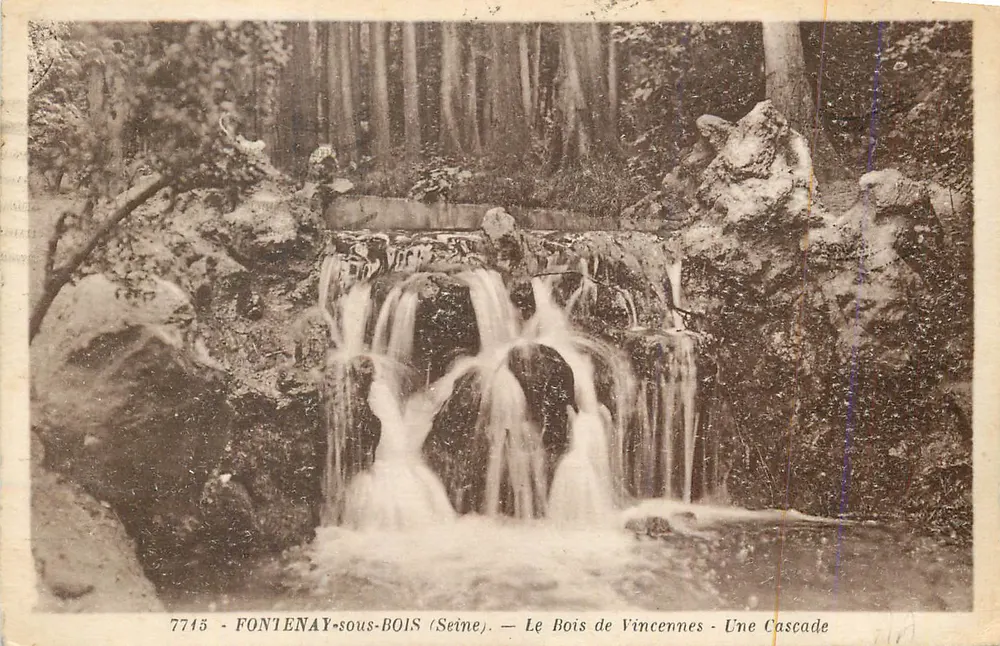 Fontenay-sous-Bois (Seine) — Le Bois de Vincennes - Eine Wasserfall — Photo-Edition Daniel Delboy, Miracour - Vorderseite