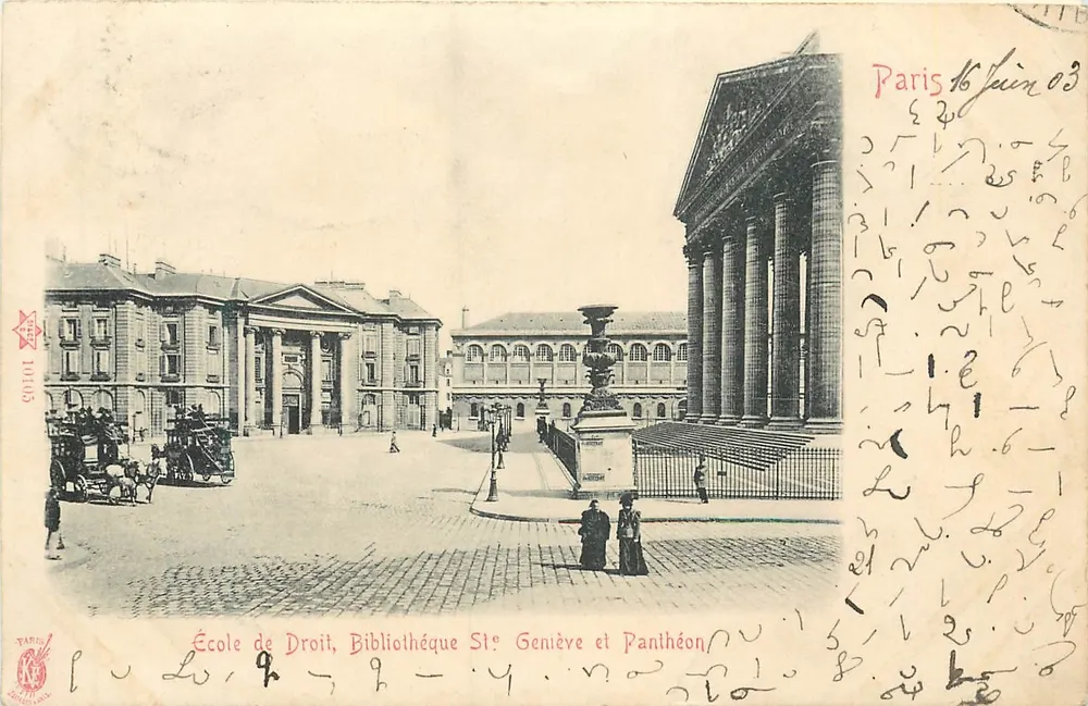 École de Droit, Bibliothèque Ste Geniève et Panthéon — Paris — Tarn & Cie, n° 10105 - Recto
