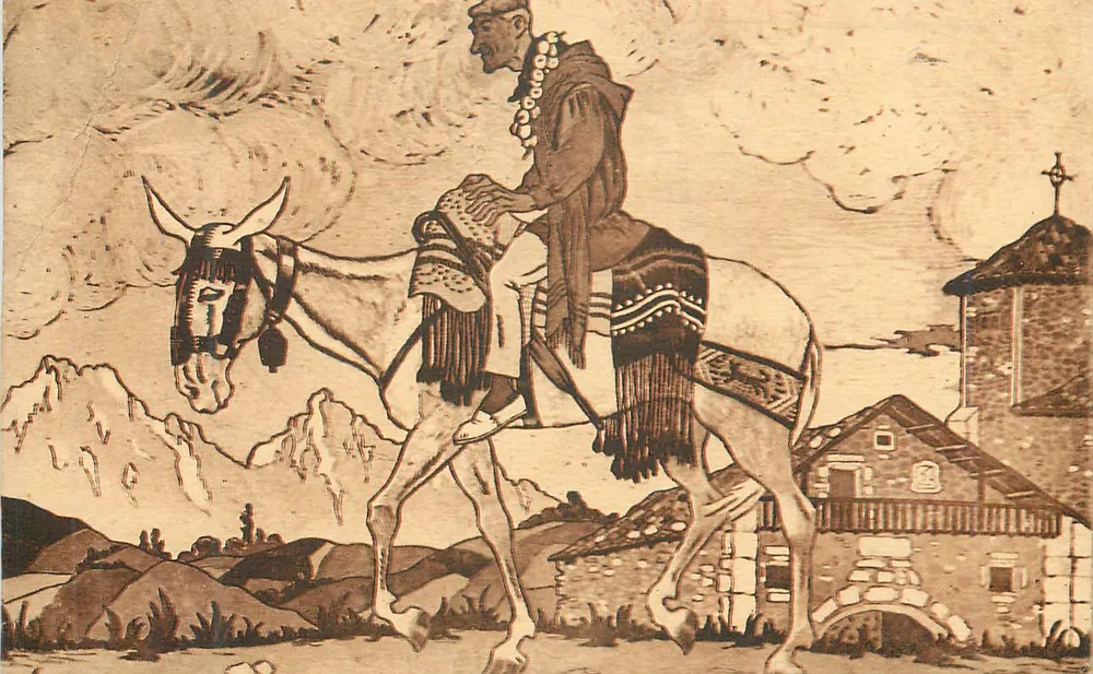 Der Rückkehr — spanischer Basque-Land — Phototypie Marcel Delbey, n°520 - Vorderseite