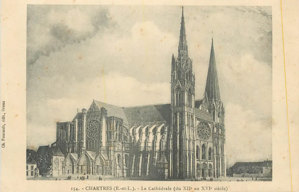 Chartres (E-et-L.) - Die Kathedrale (von dem 12. bis 16. Jahrhundert) — Ch. Foucault, Dreux, n° 154 - Vorderseite