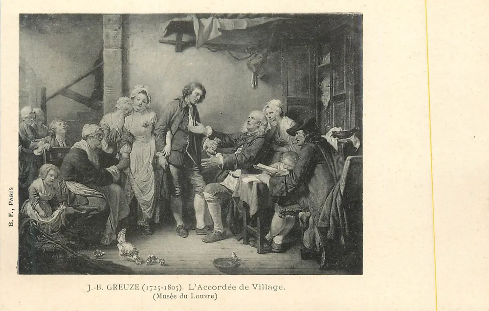 Die Dorfbraut — J.-B. Greuze (1725-1805) — B. F., Paris - Vorderseite