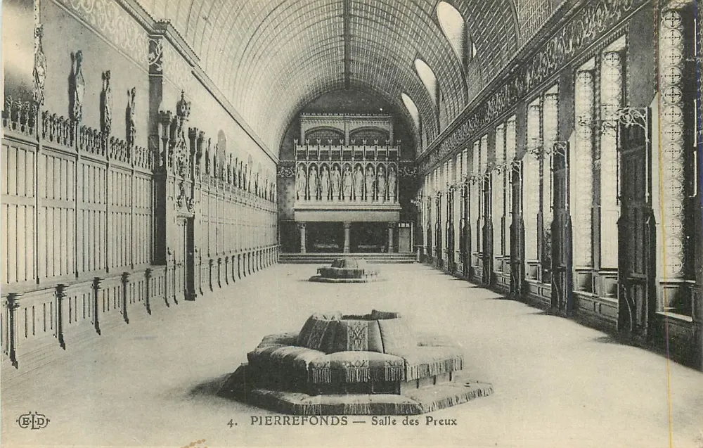 Pierrefonds — Sala dos Preux — Editor ELD, n°4 - Frente