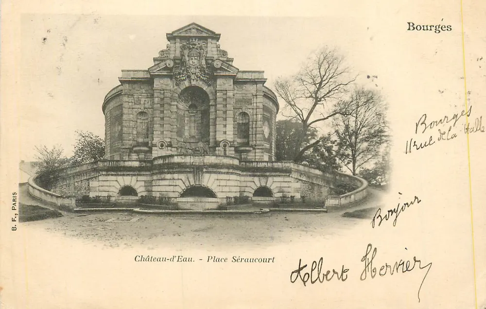 Castello d'Acqua - Piazza Séraucourt — Bourges — B.F. PARIS - Recto