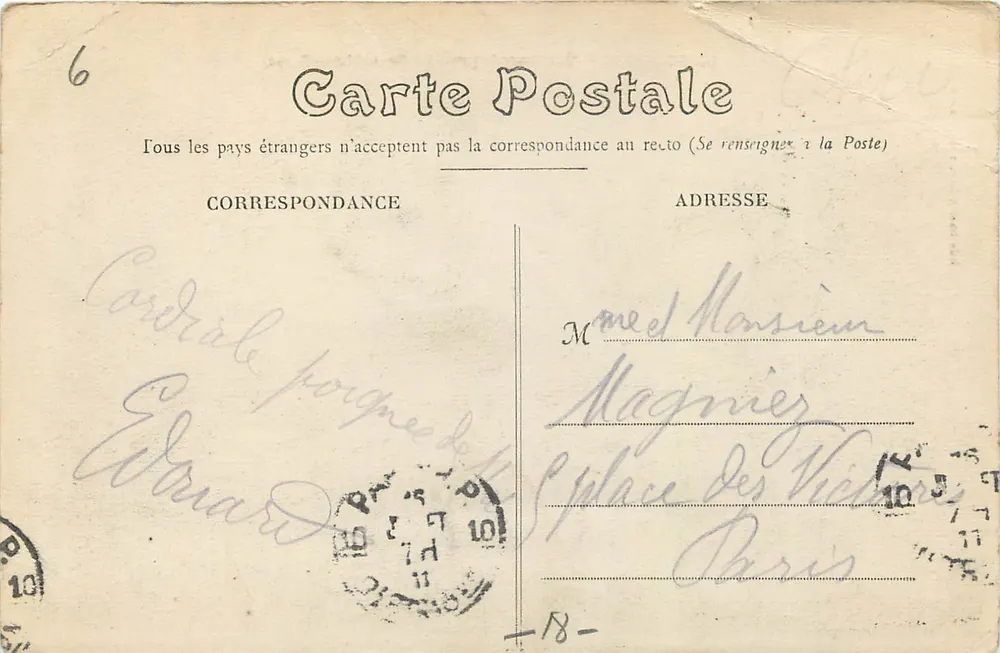 Bourges — Vue Centrale prise des Tours Notre-Dame — Édition des Dames de France - Verso