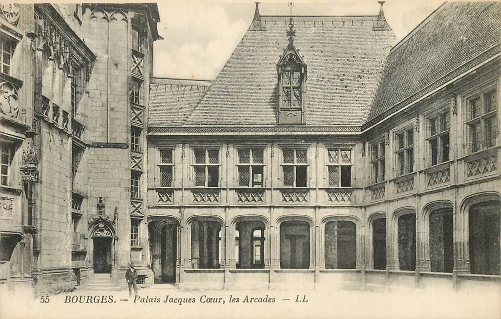 Bourges — Paleis Jacques Cœur, de Arcades — L.L. n°55 - Voorkant