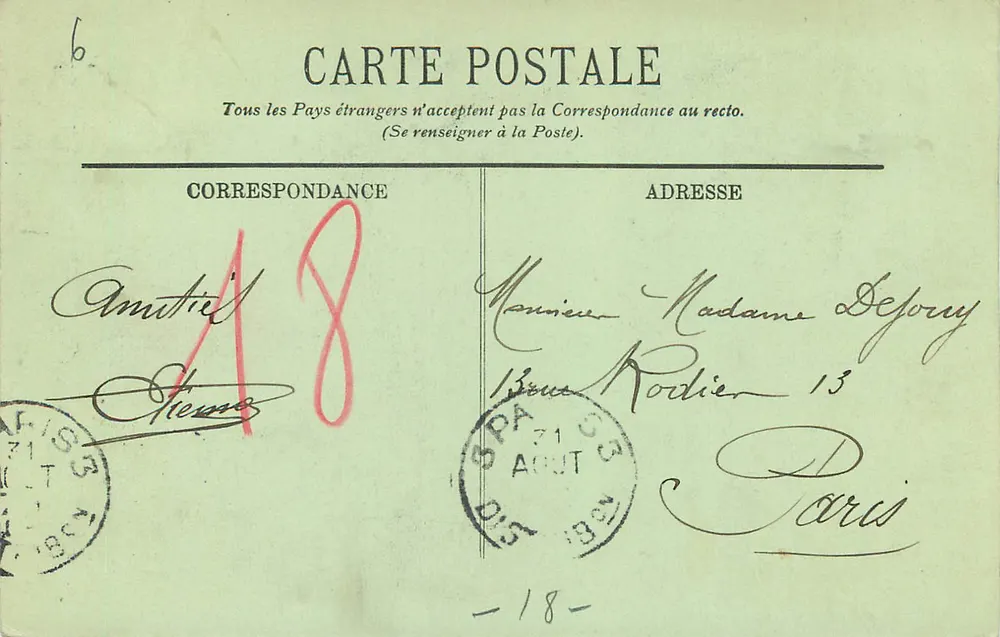 Bourges — Estátua de Jacques Cœur — LL. - Verso