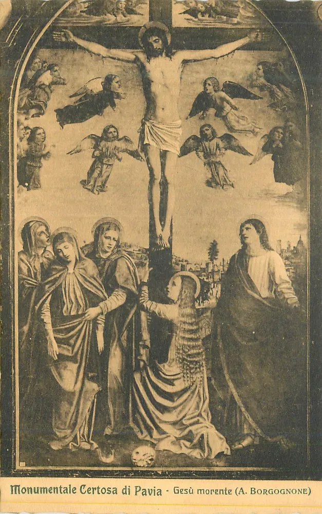 Monumental Certosa de Pavia - Jesus moribundo (A. Borgognone) - Frente