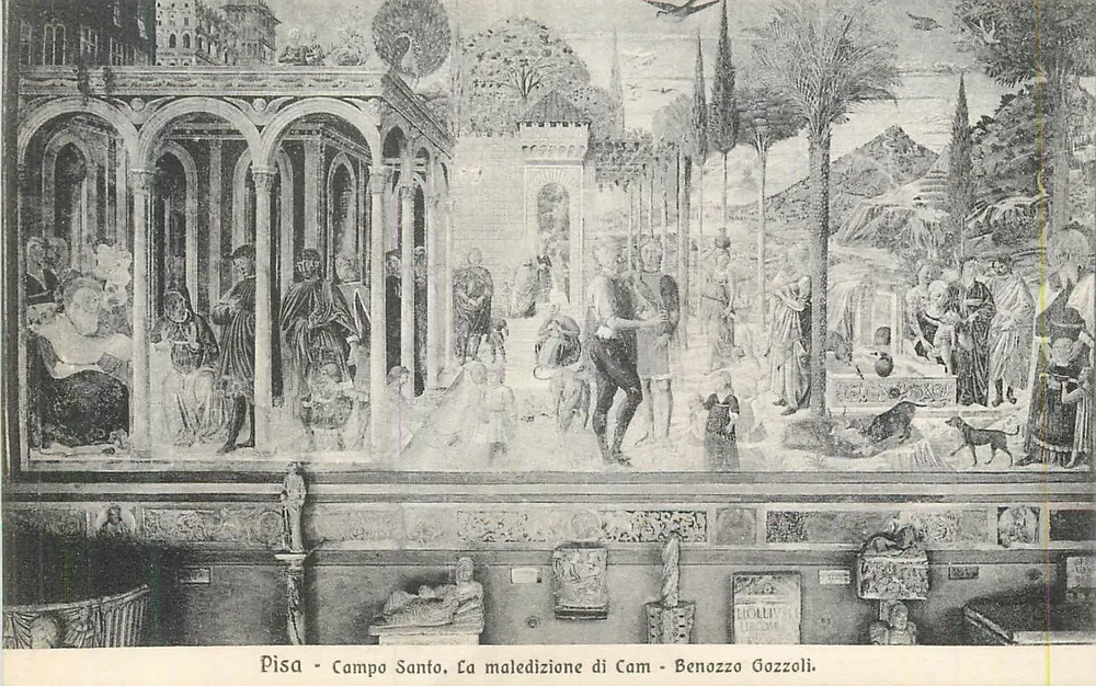Pisa - Campo Santo. Die Verfluchung von Can - Benozzo Gozzoli - Vorderseite