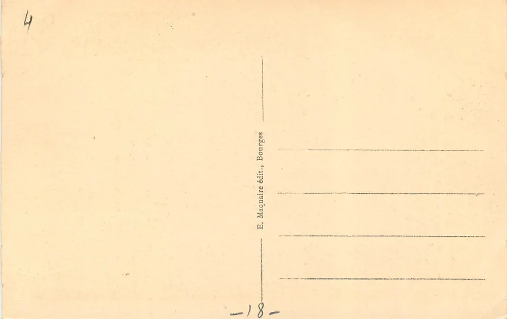 Bourges - Facha da Catedral — E. M. B. n° 201 - Verso