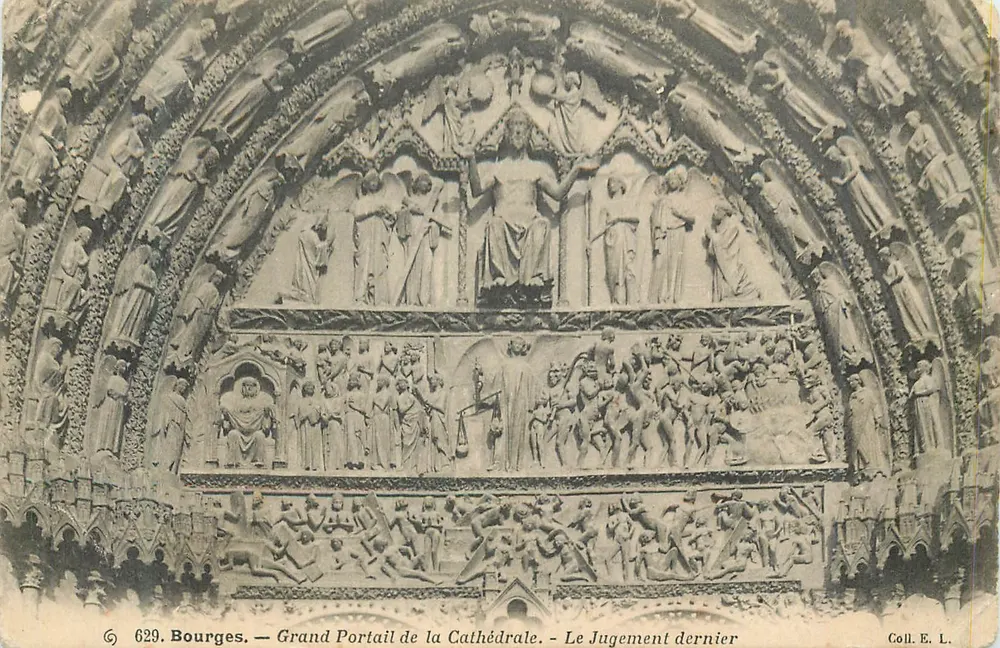 Bourges — Großer Portal der Kathedrale — Das Gericht des Letzten Tages - Vorderseite