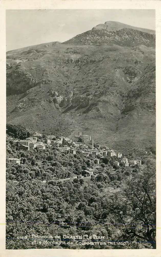 Um Grasse — Le Bar und der Courmettes Berg (Höhe 1250 m) — Edition « La Cigogne », Nice - Vorderseite
