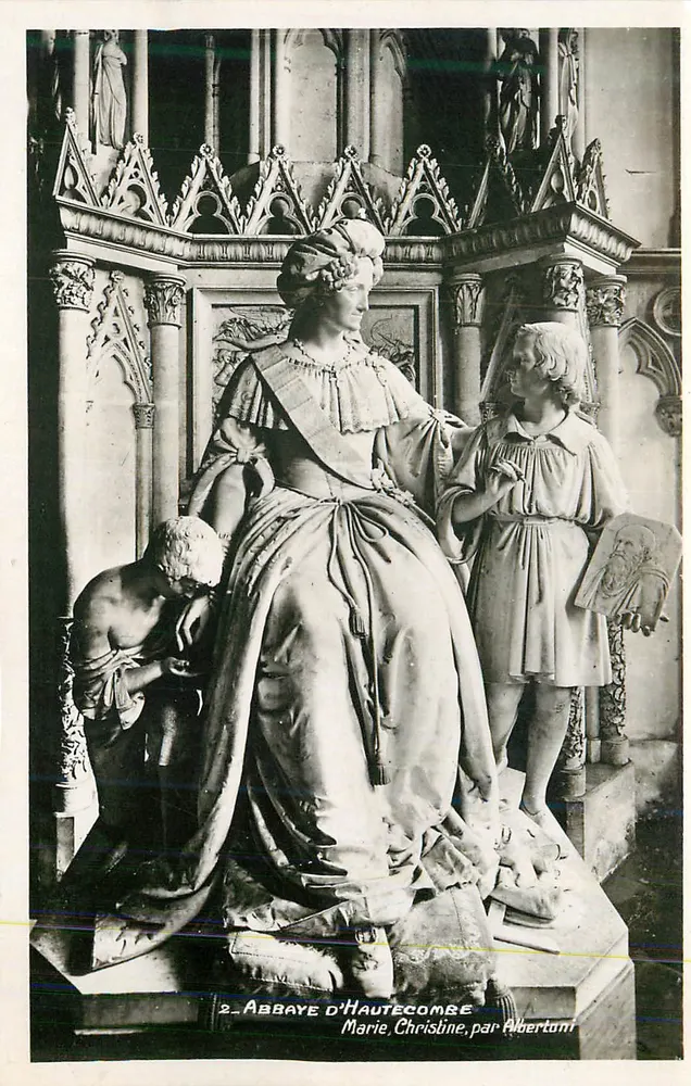 Abbaye d'Hautecombe — Statue de Marie Christine par Albertani — n°2 - Recto