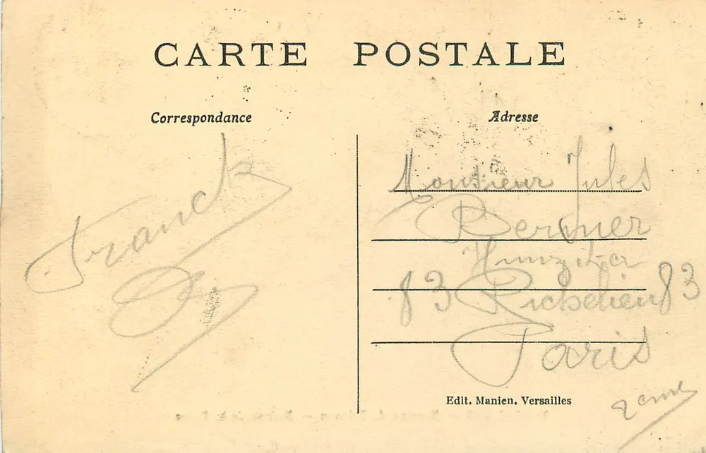 Versailles — Hameau de Trianon — Maison de la Reine — Verlag Manien - Rückseite