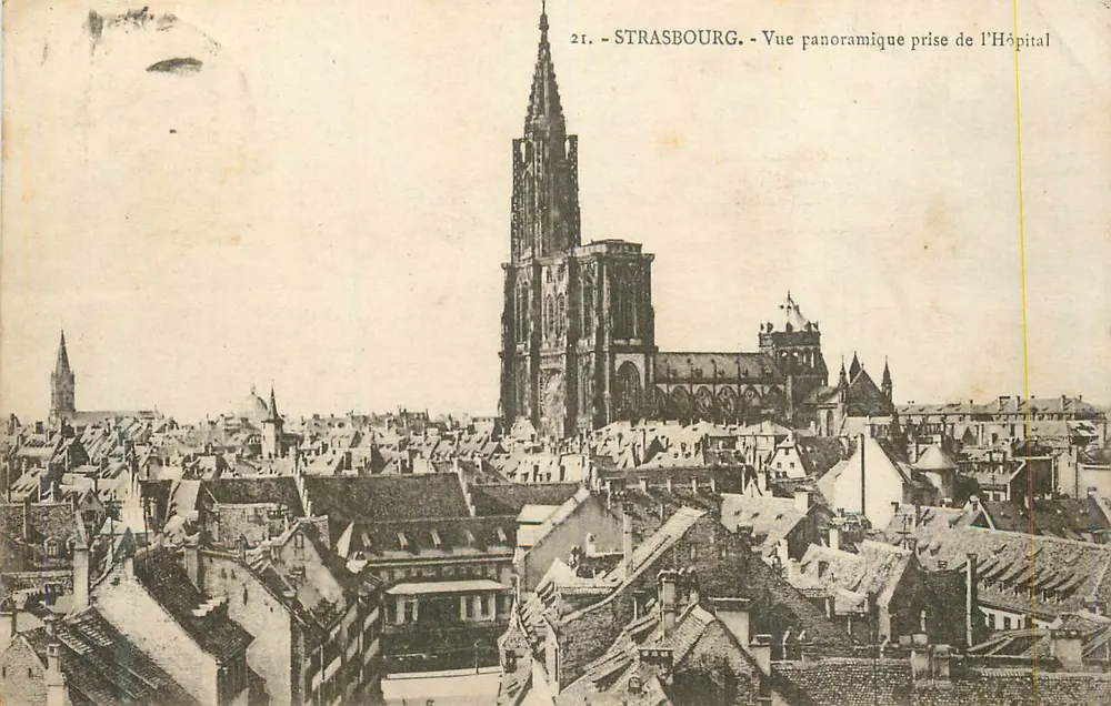 Straßburg - Panoramablick vom Krankenhaus - Vorderseite