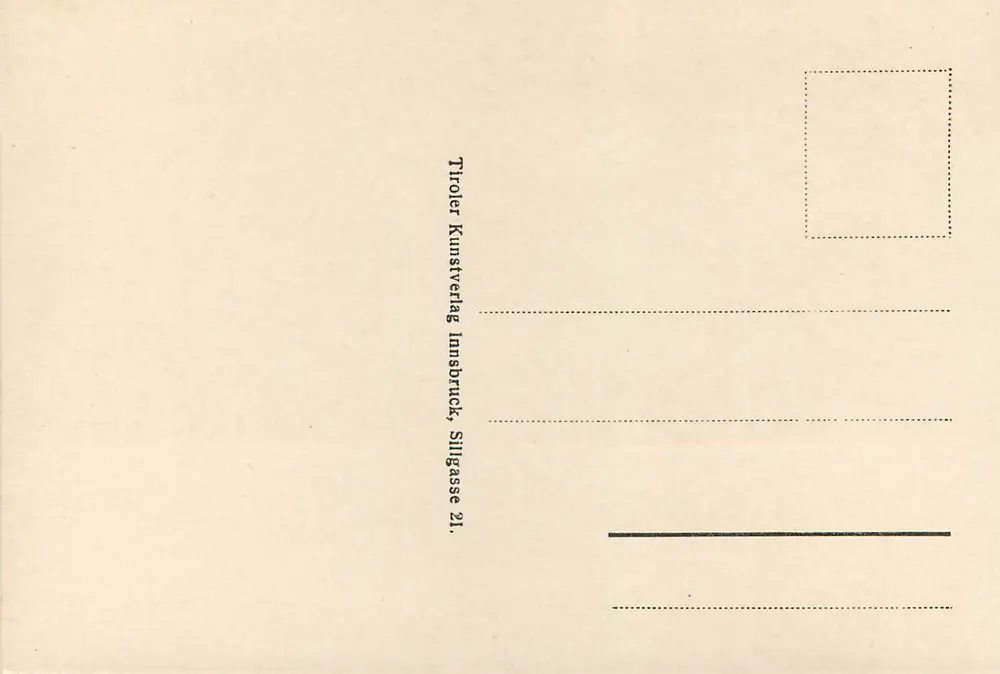 Mittenwaldbahn. Martinwand com túnel — Tirolier Kunstverlag Innsbruck, n° 1344 - Verso