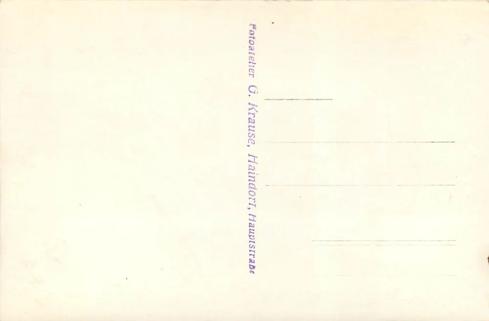 Sommerfrische Weissbach, Jsergebirge — panoramische uitzicht — fotograaf G. Krause, Haindorft - Achterkant
