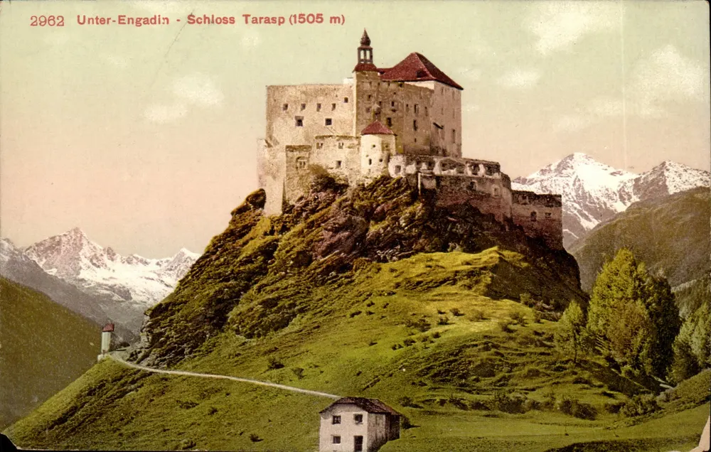 Castello di Tarasp — Castello di Tarasp (1505 m) — Edizione Photosolor Co. Zurigo, n° 2962 - Recto