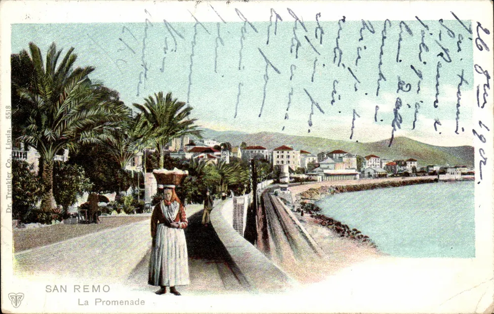 San Remo — Die Promenade — Dr. Trantler Co. Lipsia, n° 5518 - Vorderseite