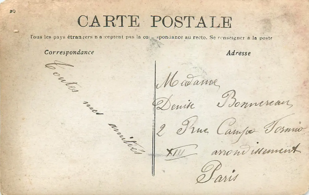 Markt von Corneville — Komödien-Szene mit drei Personen — Verlag A&S n°734 - Rückseite