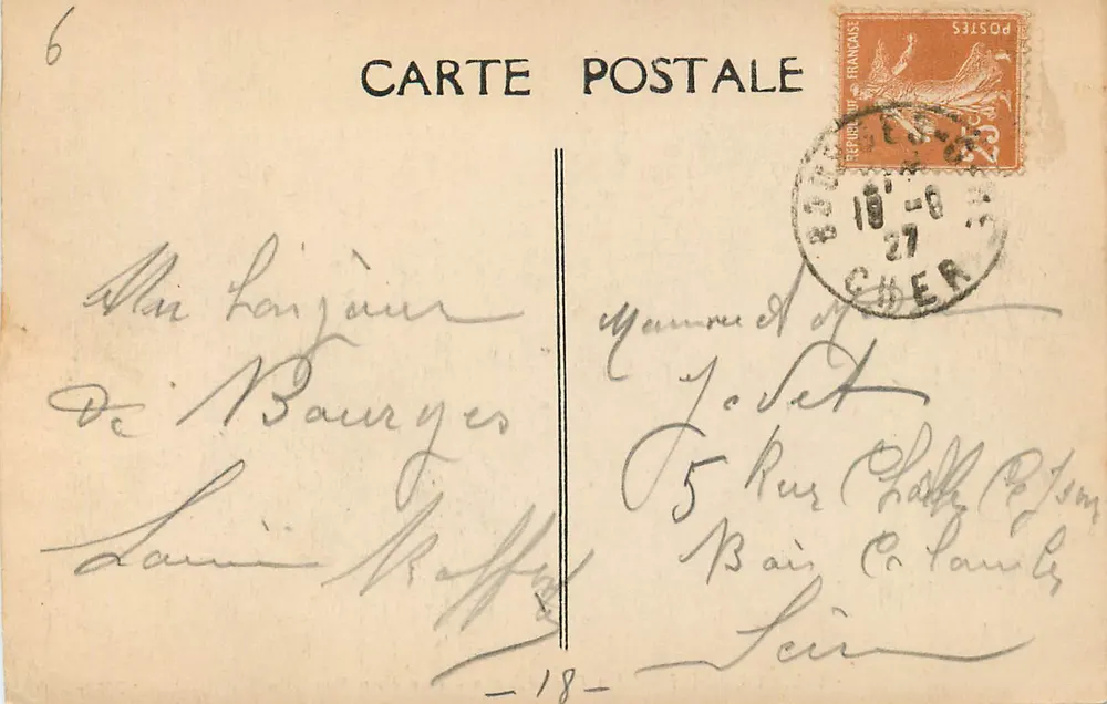 Bourges — The Cathedral — The Five Portals — Publisher B. n° 220 - Back