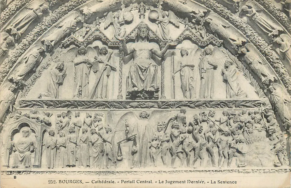 Bourges — Kathedrale — Zentralportal — Das letzte Gericht — Die Verurteilung - Vorderseite