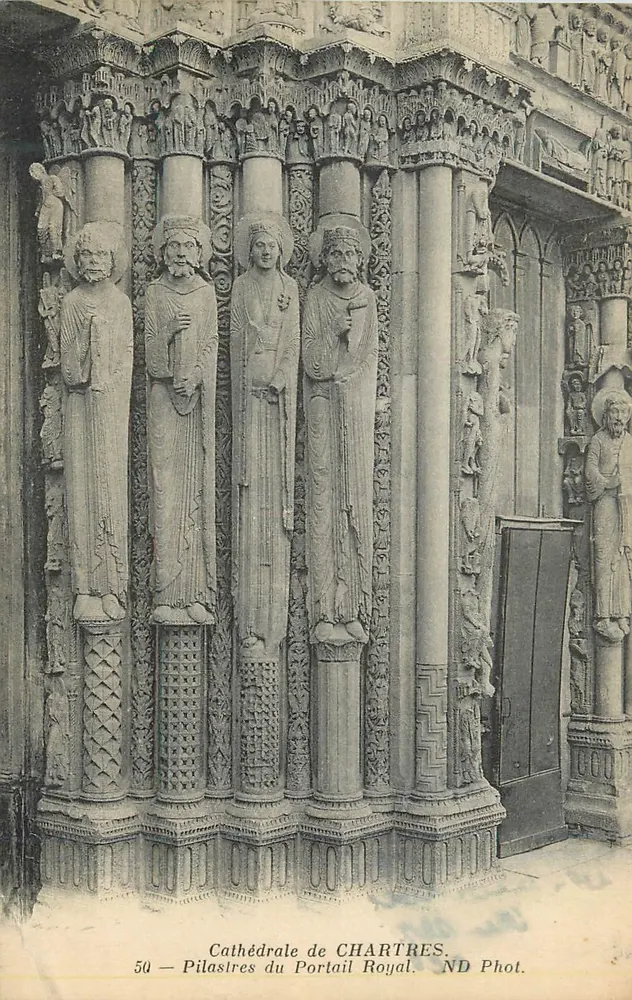 Chartreser Kathedrale — Pfeiler des Königstor — ND Fotografie, Nr. 50 - Vorderseite