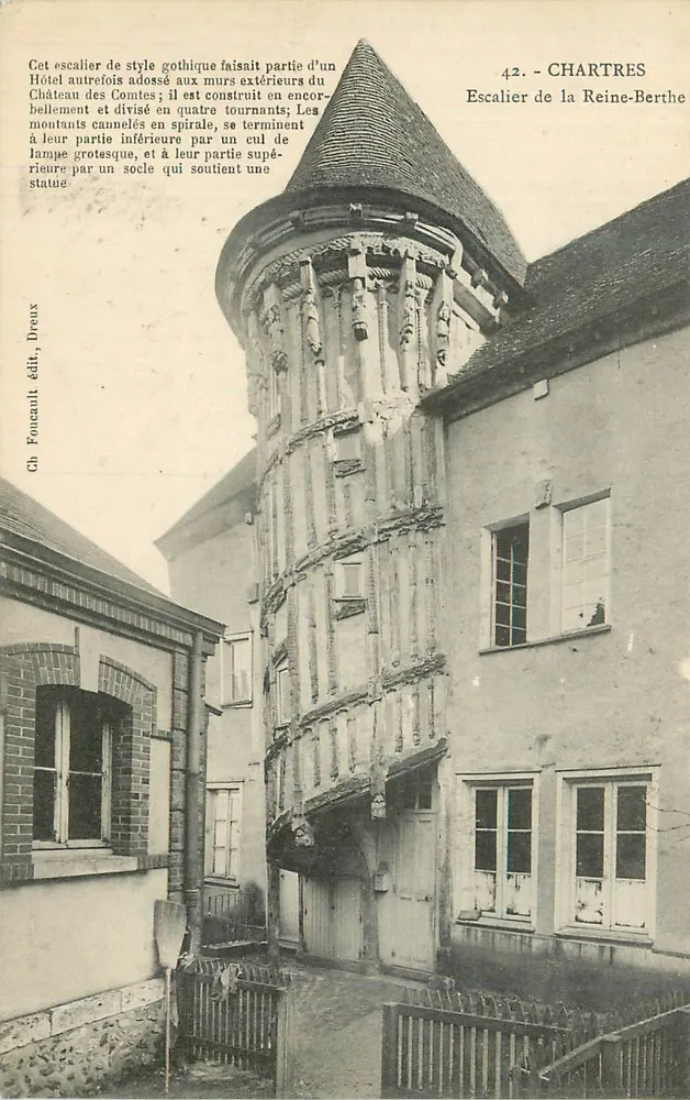 Escada da Rainha Berthe — Chartres — Ch. Foucault, Dreux, n°42 - Frente