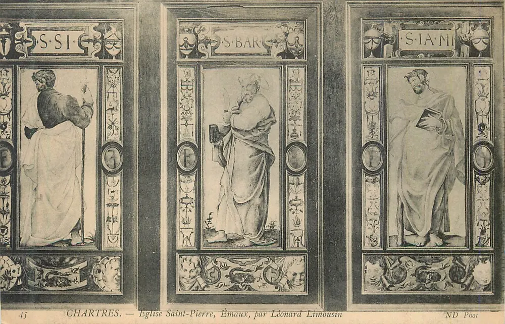 Chartres — Kirche Saint-Pierre, Emaille, von Leonard Limousin - Vorderseite