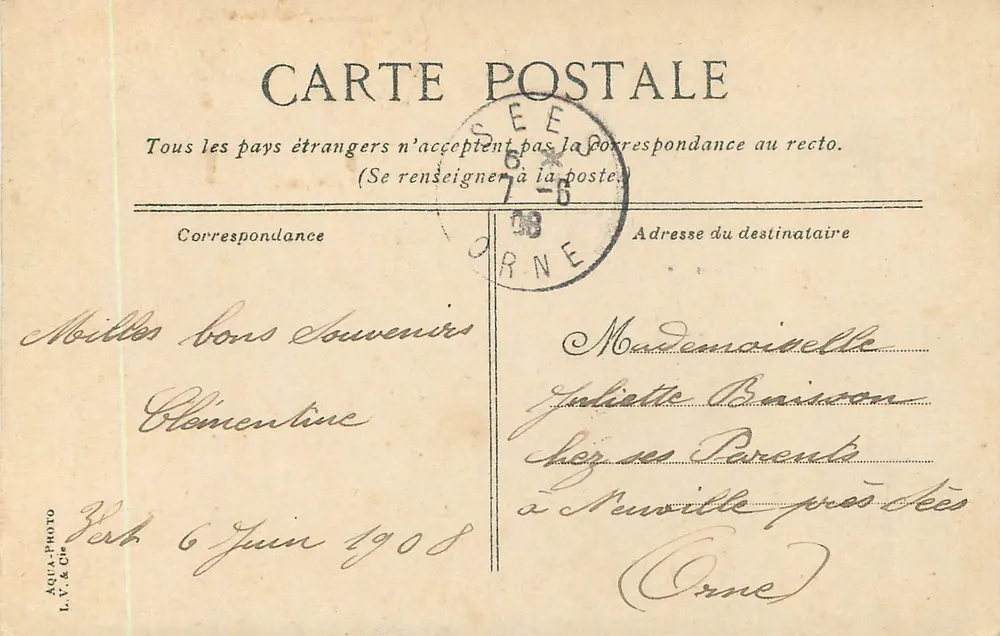 Le Mans. Le Jardin des Plantes, les Canards — L.V. & Cie - Verso