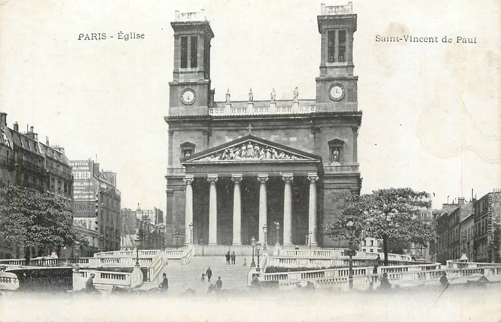 Parigi - Chiesa di San Vincenzo de Paoli — editore TENIER, numero di serie non visibile - Recto
