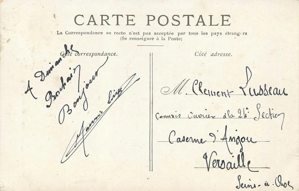 PARIS — A Estátua da República. — Editor não visível, número de série ilegível. - Verso