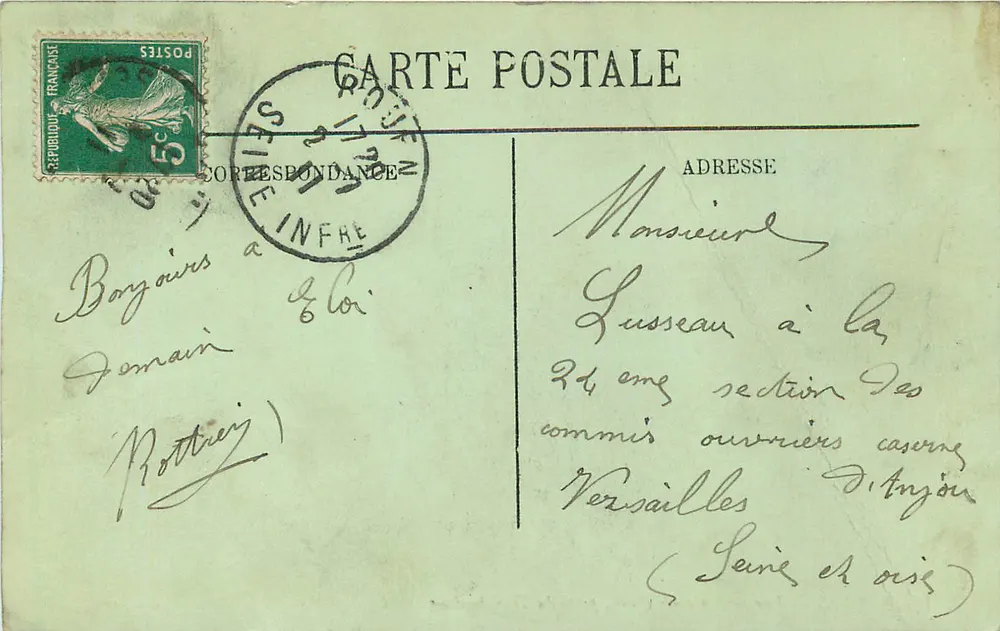 Rouen — Vue générale des Quais, prise du Transbordeur — LL - Verso