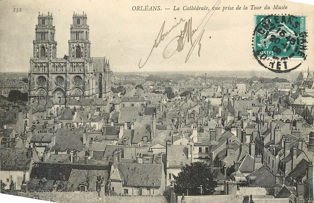 Orléans — Die Kathedrale, Ansicht vom Turm des Museums — unbekannter Verleger, Nr. 132 - Vorderseite