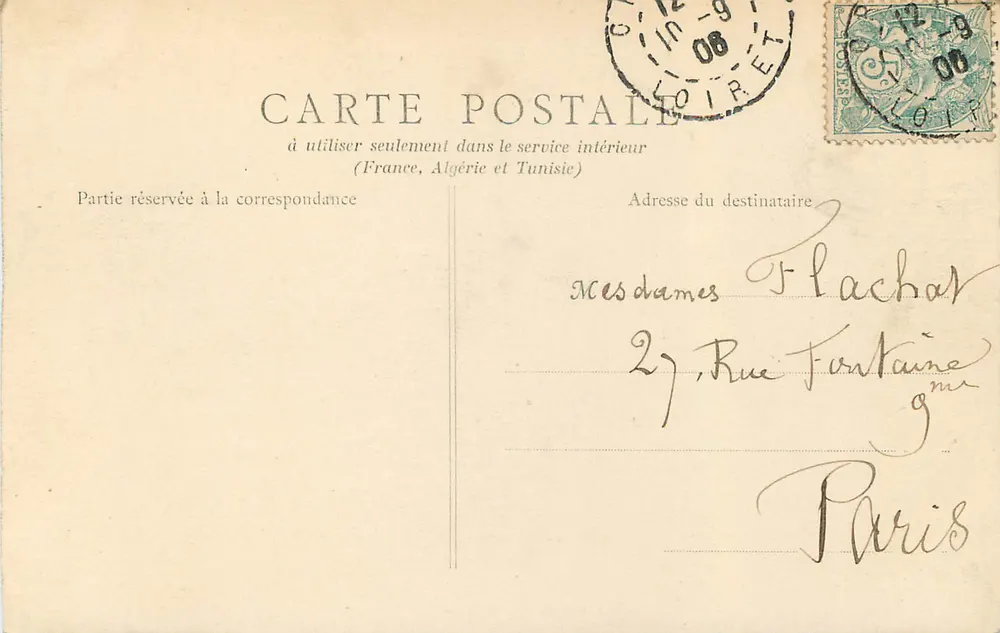 Orléans — Pont sobre o rio Loire — B.F., Paris, n°54 - Verso