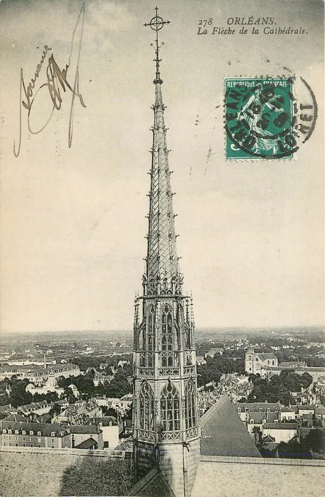 Orléans — A Flecha da Catedral — editor desconhecido, n° 278 - Frente