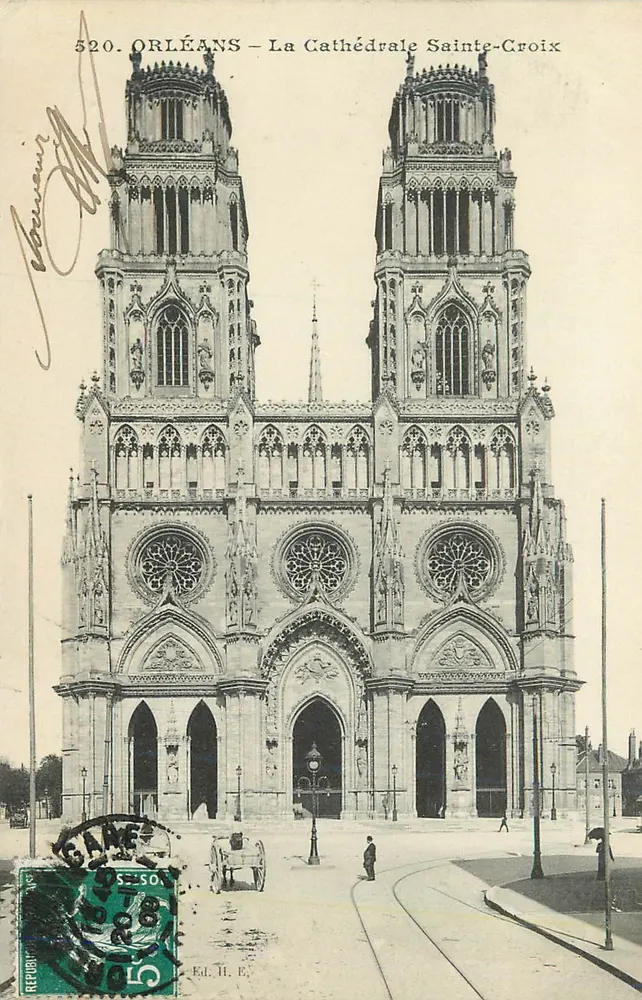 Orléans — A Catedral Santa Cruz — Ed. H. E. n° 520 - Frente