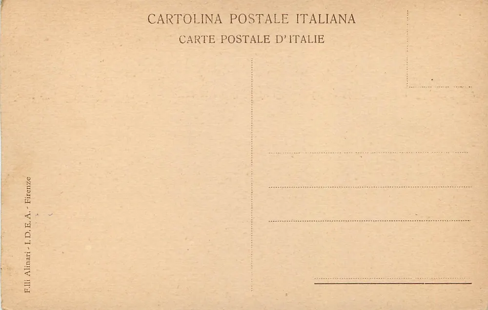 Milano - Pinacoteca Ambrosiana — Caricatures de Leonardo da Vinci — Éditeur F. Alinari, Florence - Verso