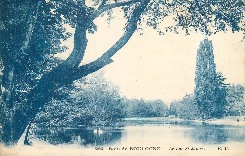Bois de BOULOGNE — O Lago St-James — E. M. — n° 5093 - Frente