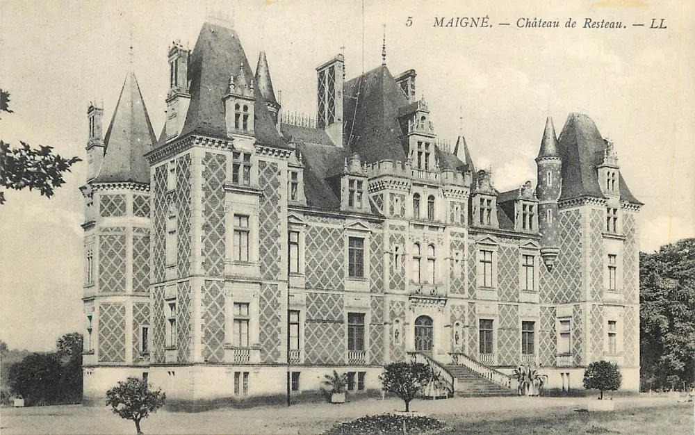 Maigné — Castelo de Resteau — LL - Frente