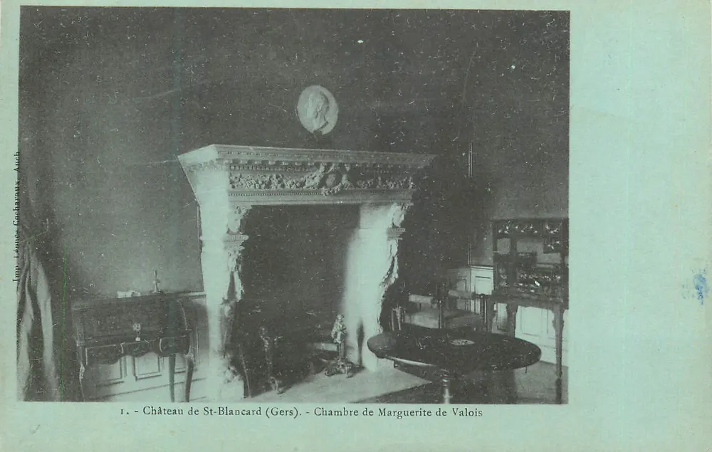 Schloss St-Blancard (Gers) — Zimmer von Marguerite de Valois — Louis Godinvaux, Auch - Vorderseite